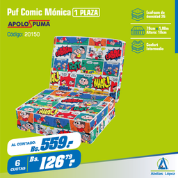 [I-20150] PUFE PEGABLE TURMA DE MONICA 78X63X30