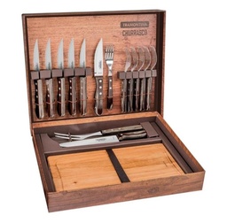 [I-15879] JUEGO ASADO 15 PZAS POLYWOOD