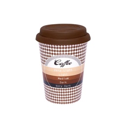 [I-14577] VASO DE CERAMICA P/VIAJE CAFE 300ML