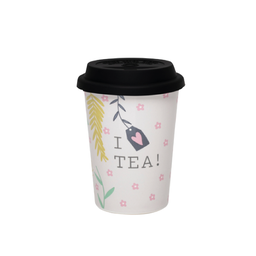 [I-20264] VASO DE CERAMICA P/VIAJE 300ML I LOVE TEA