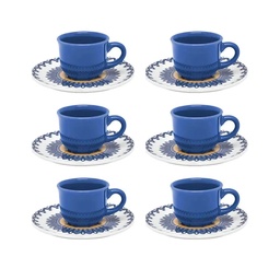 [I-14576] JUEGO DE TE 12 PZAS. LA CARRETA COFFEE SET