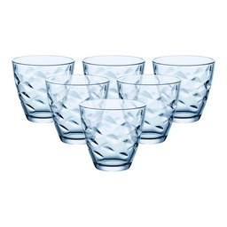 [I-14825] COPAS FLORA AGUA AZUL 6PZAS.