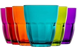 [I-11897] VASO ERCOLE VINO 23CL COLORES SURTIDOS C/ 6 UN.
