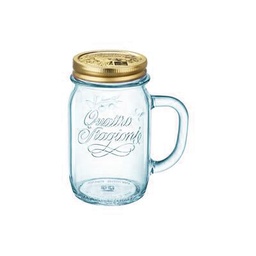 [I-14855] VASO QUATTRO C/MANIJA 41.5CL TRANSPARENTE